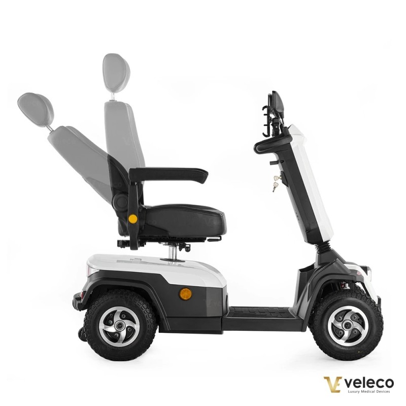 Veleco SHARPY: scooter de movilidad de 4 ruedas con asiento tipo capitán