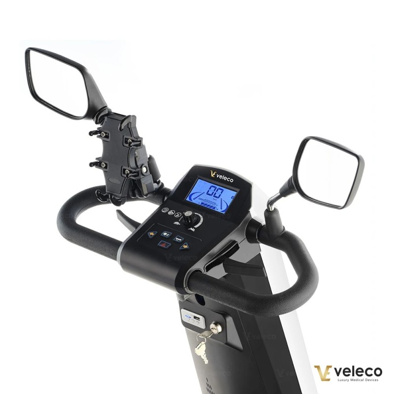 Veleco SHARPY: scooter de movilidad de 4 ruedas con asiento tipo capitán